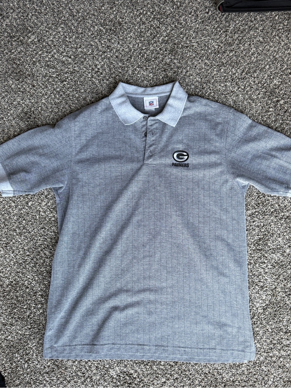 Grey Packers Logo Polo Shirt - Team Crest Short Sleeve